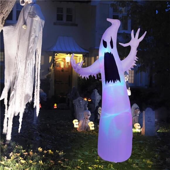 Twinkle Star 5.4 FT Lighted White Ghost Inflatable - Picture 3 of 7